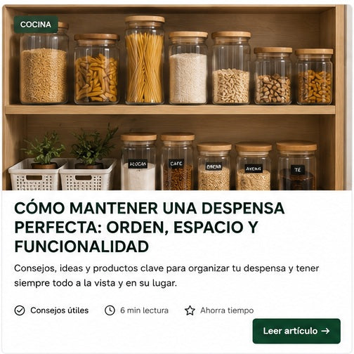 2. Cómo mantener una despensa perfecta: orden, espacio y funcionalidad